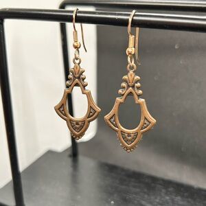 Vintage Bronze Dangle Earrings